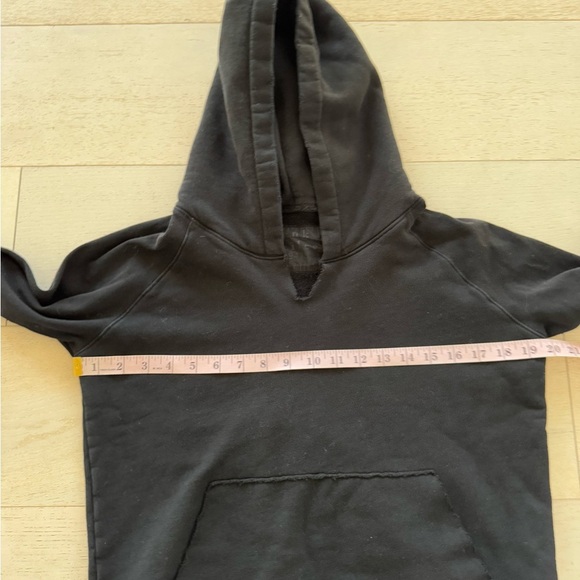 Frank & Eileen Tee Lab Hoodie Raw Edge Distressed Black S - Picture 5 of 8